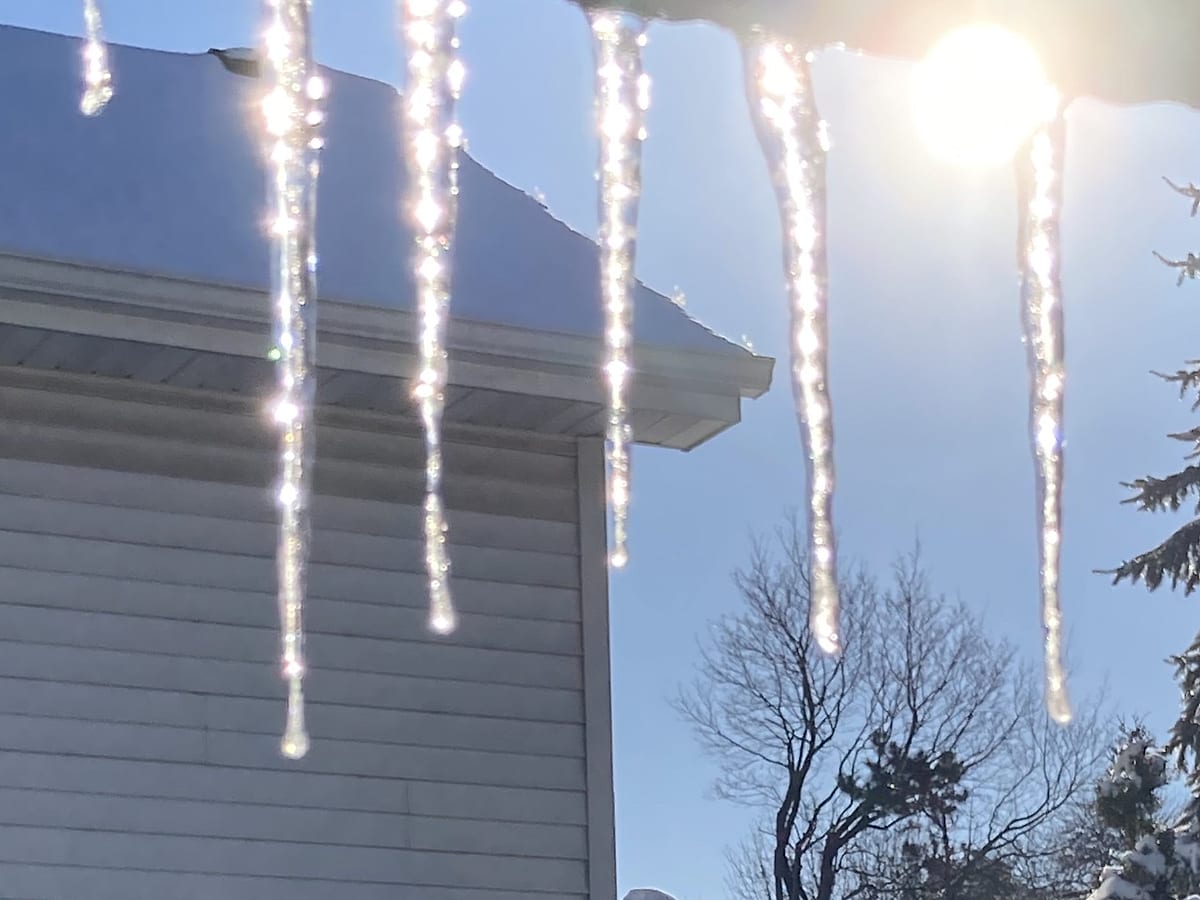 Ice builds where water can’t drain — representative imagery, not a Guardian job